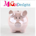 Venta al por mayor White Pig Grape Dots Simple Piggy Bank